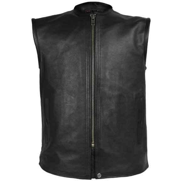 Men's Premium ''High Mileage'' Leather Vest - Picture 1 of 3